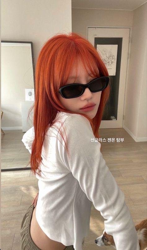 Hair Color Orange, Korean Hair Color, The Cardigans, Ginger Hair Color, Pretty Hair Color, Haircuts Straight Hair, Dye My Hair, Hair Inspiration Color, Orange Hair