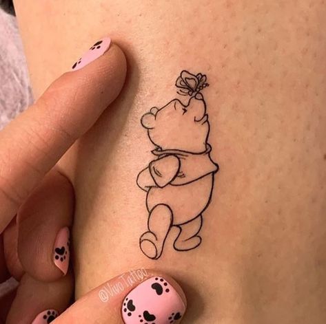 Tattoo Ideas Female Winnie The Pooh, Winnie The Pooh Ankle Tattoo, Pooh Bear Tattoo, Eeyore Tattoo, Winnie The Pooh Tattoo, Pooh Tattoo, Swag Tattoo, Winnie The Pooh Tattoos, Mouse Tattoos