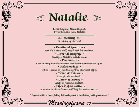 - Natalie Aesthetic, Natalia Core, Gods Princess, Personal Integrity, Aesthetic Names, Pretty Names, Baby Names And Meanings, Who Runs The World