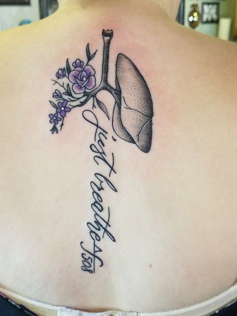 #cysticfibrosis #deltaf508 #F508 #65roses #lungs #justbreath Respiratory Therapy Tattoo, Lungs Art, Survivor Tattoo, Bestie Tattoo, Tatuaje A Color, Half Sleeve Tattoo, Mom Tattoos, Tattoo Designs For Women, Lungs