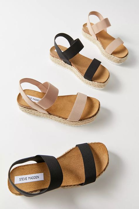 Steve Madden Jaklyn Espadrille Sandal | Urban Outfitters Steve Madden Sandals Heels, Earthy Textures, Neutral Sandals, Bday List, Espadrilles Style, Trendy Sandals, Shoes Photography, Steve Madden Heels, Flatform Sandals