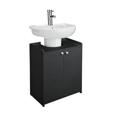 Buy Argos Home Prime Under Sink Unit - Black at Argos.ie- Your Online Shop for . Under Sink Cabinet Bathroom, Under Sink Unit, Under Bathroom Sink, Under Sink Cabinet, Sink Vanity Unit, Toilet Sink, Black Toilet, Under Sink Storage, Sink Units