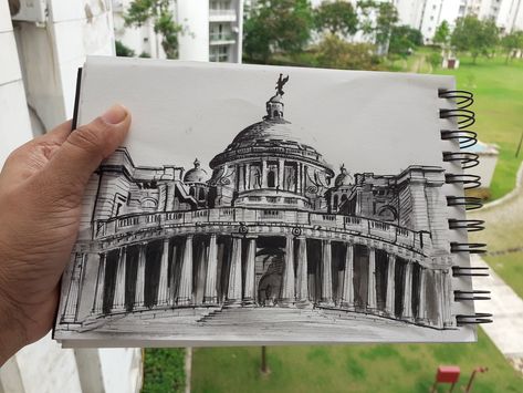 Ink sketch of victorial memorial Victoria Memorial Drawing, Victoria Memorial Kolkata Sketch, Victoria Memorial, Art Drawings Sketches Pencil, Ink Sketch, Illustration Sketches, Art Inspiration Drawing, Art Drawings Sketches, Architecture Drawing