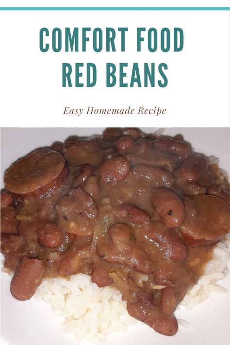 Delicious and easy Homemade Red bean recipe. These Red Beans are so comforting! Just add rice and your meal is complete! How To Cook Red Beans, Red Beans Recipe Easy, Red Beans And Rice Recipe Easy, Small Red Beans, Red Beans Recipe, Red Beans And Rice Recipe, Red Beans N Rice Recipe, Savory Recipe, Bean Recipe