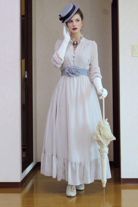 Casual Summer Clothes, 1900s Dress, 1900s Fashion, Century Dress, Dress History, Old Fashion Dresses, Edwardian Dress, Victorian Clothing, Edwardian Fashion