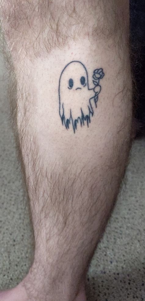 Tattoo Ideas For First Tattoo, Little Ghost Tattoo, Small Ghost Tattoo, Tattoo Ghost, Ghost Tattoo, Cool Forearm Tattoos, Doodle Tattoo, Cool Small Tattoos, Badass Tattoos