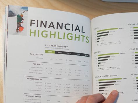 Annual Report Financial Highlights by Jacquelyn Barnes Finance Report Design, Financial Report Design, Financial Report Templates, Bank Annual Report Design, Annual Report Infographic Design, Corporate Responsibility Report Design, Impact Report, Annual Report Financials Design, Annual Report Layout