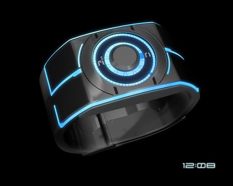 Sci Fi Watch, Hologram Watch, Tron Movie, Smart Watch Design, Futuristic Watches, Tech Watches, Email Message, New Technology Gadgets, Computer Tips