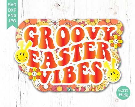 Groovy Easter, Tag Png, Easter Vibes, Retro Easter, Easter Png, Happy Easter Day, Easter Shirt, Easter Day, Cute Images