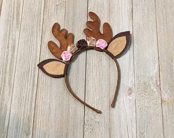 Party hats banners hair accessories tutus and by DivazByDesign Deer Headband, Deer Antlers Headband, Deer Outfit, Deer Ears, Deer Costume, Couple Halloween Costumes For Adults, Pirate Halloween Costumes, Lion Costume, Antler Headband