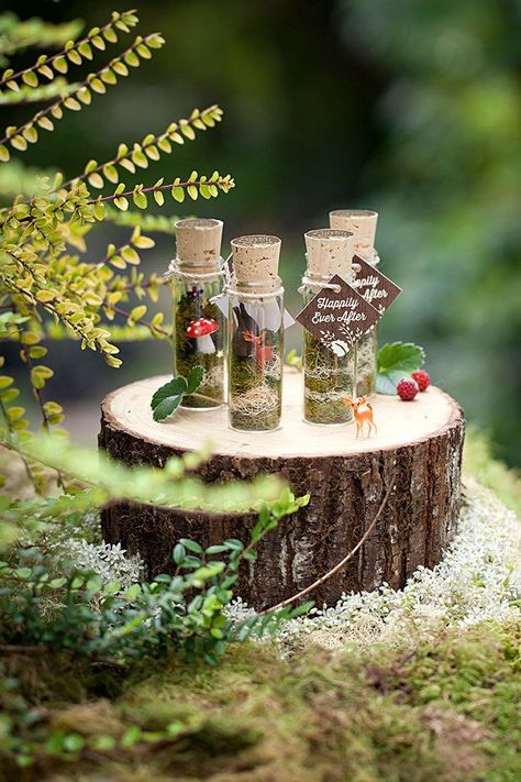 Terrarium Wedding Favor, Woodland Wedding Favors, Faerie Wedding, Enchanted Forest Party, Terrarium Wedding, Miniature Terrarium, Mini Terrarium, Forest Party, Mini Glass Bottles