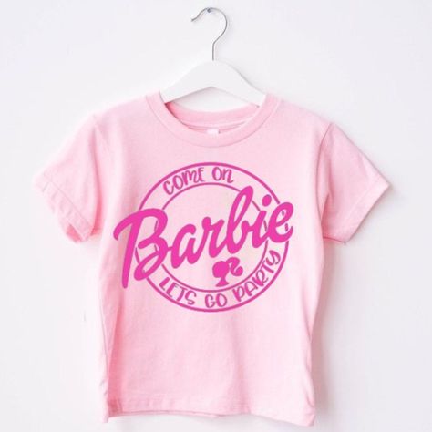 New Light Pink Crew Neck Short Sleeves Come On Barbie, Let's Go Party Sizes - 2t, 3t, 4t, 5t, 6t * Sizing Is In The Last Picture Basketball Tee Shirts, Barbie Shirt, Light Pink Shirt, Pink Crew Neck, Tie Dye Shirts, Cute Outfits For School, Tiger T Shirt, Vintage Tv, Pink Crewneck