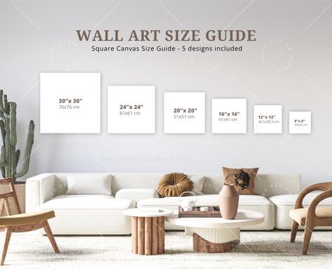 Frame Sizes Guide, Canvas Size Guide, Wall Art Size Guide, Art Size Guide, Drawing Canvas, Wallpaper Computer, Poster Sizes, Wall Art Size, Square Wall Art