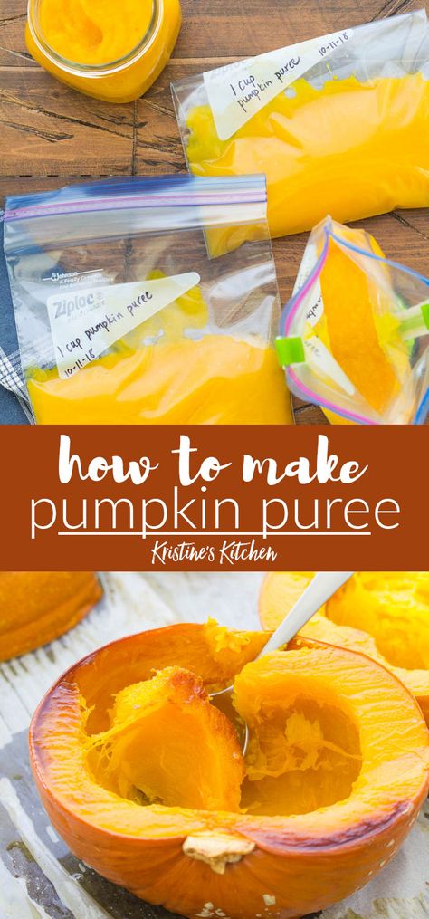 You can easily make pumpkin puree from scratch! Learn how to make healthy homemade pumpkin puree to use in your favorite pumpkin recipes. #pumpkin #recipes #homemade Making Pumpkin Puree, Fresh Pumpkin Recipes, Make Pumpkin Puree, Best Pumpkin Bread Recipe, Canned Pumpkin Recipes, Pumpkin Puree Recipes, Monster Munch, Recipes Pumpkin, Pumpkin Recipes Healthy