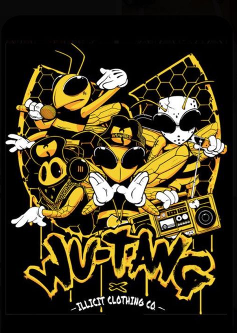 Wutang Clan, Hip Hop Artwork, Geometric Tattoo Design, Hip Hop And R&b, Wu Tang Clan, Wu Tang, Homescreen Wallpaper, Street Art Graffiti, Take Care