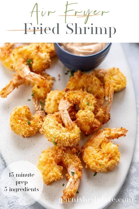 Gluten Free Breaded Shrimp, Fried Shrimp In Air Fryer, Fried Shrimp Air Fryer, Gluten Free Fried Shrimp, Air Fryer Fried Shrimp, Gluten Free Shrimp Recipes, Popcorn Shrimp, Crispy Shrimp, Air Fryer Fish