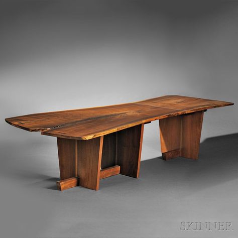 Nakashima Table, New Hope Pennsylvania, George Nakashima, Studio Furniture, American Black Walnut, American Walnut, Leaf Table, New Hope, Black Walnuts