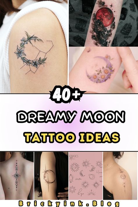 Explore a galaxy of inspiration with our 40+ dreamy moon tattoo designs. Discover unique styles that capture the celestial beauty of the moon, from minimalist crescents to intricate lunar landscapes. Elevate your ink game with these stellar tattoo ideas! Tattoo Ideas Celestial, Stellar Tattoo, Moon Tattoo Ideas, Moon Tattoo Designs, Moon Tattoo, Unique Styles, The Moon, Tattoo Designs, Unique Style