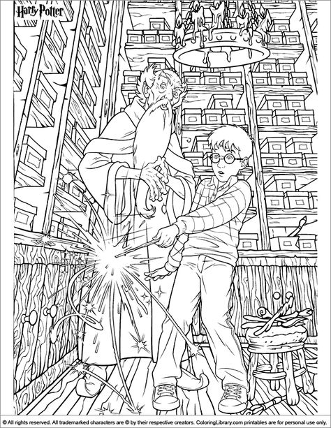 Harry Potter coloring page Hardest Drawing, Harry Potter Coloring Book, Harry Potter Coloring Pages, Classe Harry Potter, Harry Potter Printables Free, Harry Potter Colors, Harry Potter Classroom, Harry Potter Printables, Theme Harry Potter