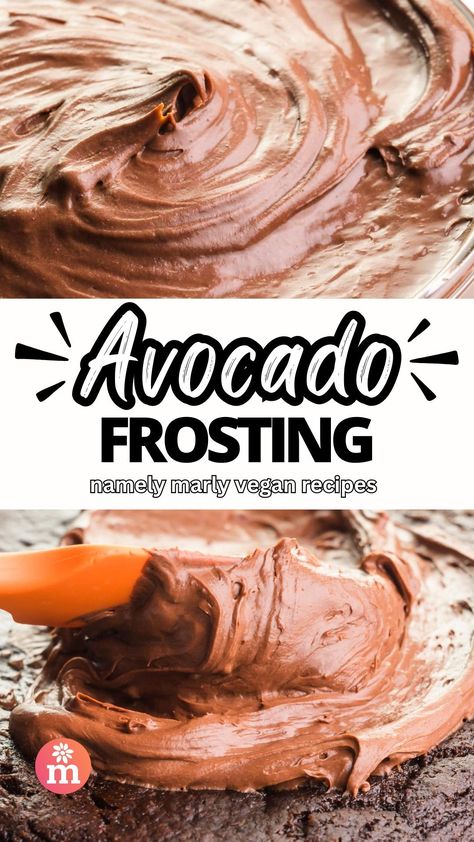 This healthy chocolate avocado frosting is the easiest way to add a touch of wholesome decadence to your desserts. It's vegan, naturally sweetened, and totally delicious! Dessert With Avocado, Healthy Vegan Frosting, Healthier Frosting Recipe, Healthy Cake Icing, Healthy Frosting Recipe, Avocado Desserts, Vegan Frosting Recipe, Autoimmune Diet Recipes, Buttermilk Frosting