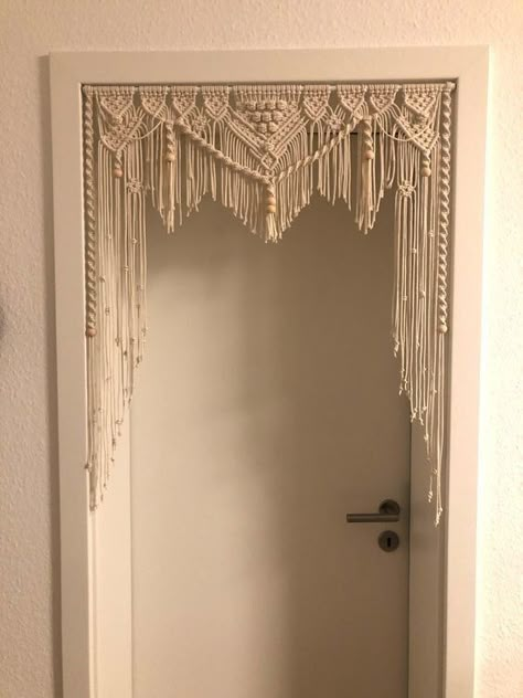 Macrame Curtain Pattern, Heaven Room, فن النسيج, Simpul Makrame, Art Macramé, Pola Macrame, Hantverk Diy, Macrame Knots Pattern, Macrame Wall Hanging Diy