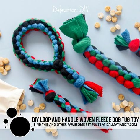 Diy Dog Toys Fleece, Braided Fleece, Dog Tug Toy, Diy Pet Toys, Fleece Dog Coat, Diy Dog Toys, Dog Sweater Pattern, Rope Dog Toys, Diy Braids