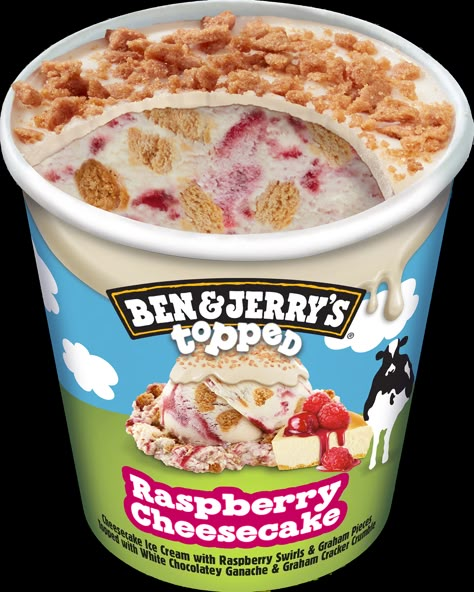 Raspberry Cheesecake Topping, Ice Cream Flavors List, Ice Cream Flavor, Ice Cream Packaging, Cheesecake Ice Cream, Ice Cream Brands, Raspberry Cheesecake, Ben And Jerrys, An Ice Cream