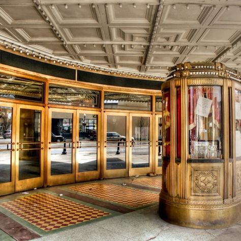 Theater Ticket Booth, Theatre Ticket Booth, Classic Movie Theaters, Theater Ticket, Art Deco Theater, Vintage Movie Theater, Performing Arts Theater, Edit Image, Erie Pennsylvania