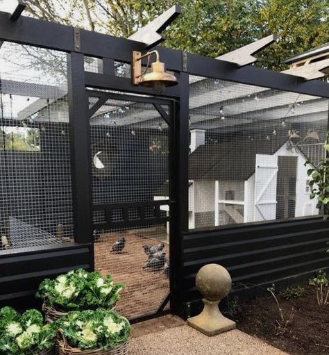 Moody Chicken Coop, Walkin Chicken Coop Ideas, Bougie Chicken Coop, Black Chicken Coop, Reban Ayam, Chicken Coop And Run, Outdoor Rabbit, Chicken Coop Garden, Backyard Chicken Coop Plans