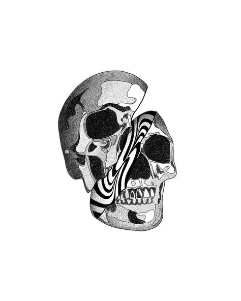 Chrome Skull Tattoo, Trippy Skull Tattoo, Chrome Tattoo Designs, Skull Flash Tattoo, Tato Flash, 심플한 그림, Stippling Art, Eagle Art, Gothic Tattoo