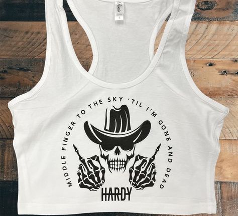 Grab your Hardy tank for all the summer country concerts coming up!! #hardy #wallen #texascountry #countrymusic #bandtshirt Hardy Country Singer Shirts, Hardy Concert Outfit, Country Outfits Women Summer, Hardy Concert, Country Concert Tank Tops, Western Outfits Women Summer, Hardy Shirts, Skull Cowboy, Country Outfits Women