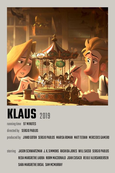 Klaus 2019, Klaus Movie, Best Cartoon Series, Old Cartoon Shows, New Disney Movies, Netflix Movies To Watch, Scary Films, Christmas Movie Night, My Purpose In Life