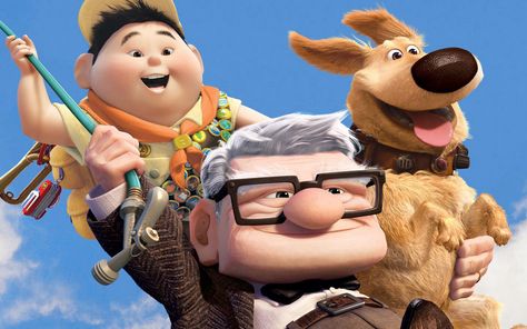 Up, Russel,Carl and Dug Carl Fredricksen, Up 2009, Disney Png, Up The Movie, Talking Dog, Film Story, Travel Movies, Party Themes For Boys, Disney Pixar Up