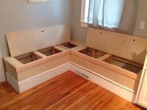 DIY Corner Storage Bench Seating Nook, Banquette Design, Nook Bench, Corner Seating, Corner Bench, Kitchen Seating, Booth Seating, Banquette Seating, Kitchen Corner