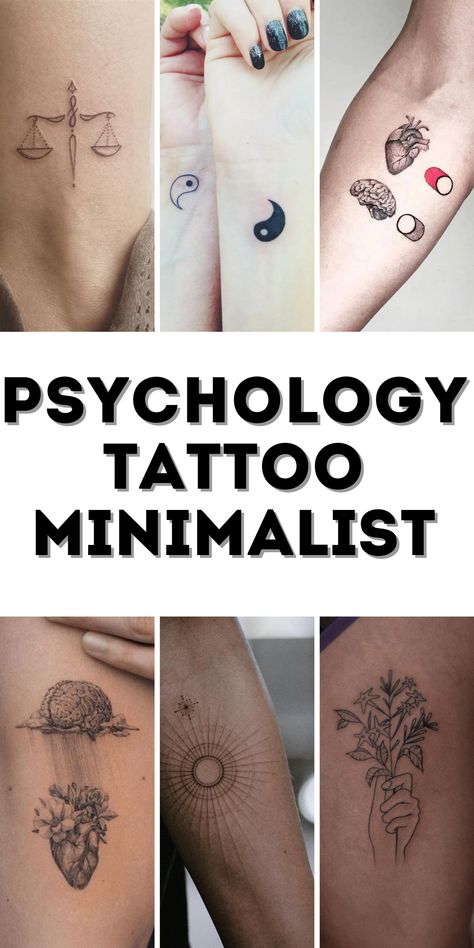 Passion Symbol Tattoo, Intellectual Tattoos, Psychology Tattoo Ideas Symbols, Brain Tattoo Psychology, Self Improvement Tattoos, Psychology Tattoo Minimalist, Psychology Tattoos, Mindful Tattoos, Neuron Tattoo