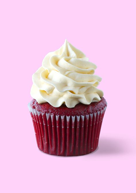 American Buttercream Frosting Recipe, Banoffee Cupcakes, American Buttercream Frosting, Velvet Cupcake Recipe, Garden Cupcakes, Cupcake Png, Red Velvet Cupcakes Recipe, American Buttercream, Red Cupcakes