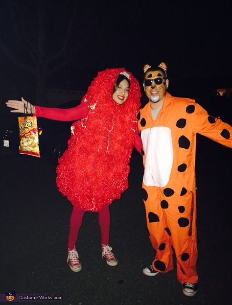 Hot Cheetos Costume, Cheeto Costume, Chester The Cheetah, Cheese Costume, Funny Group Halloween Costumes, Cheetah Party, Stocked Pantry, Chester Cheetah, Morton Salt