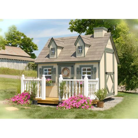 Victorian Playhouse, Luxury Playhouses, Playhouse Kits, Playhouse Plans, Patio Grande, Build A Playhouse, Playhouse Outdoor, Backyard Play, Kids Playhouse