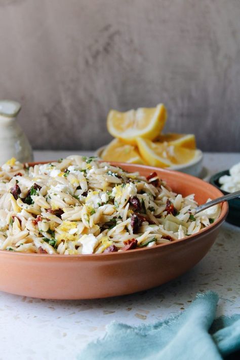 Curry Chicken Salad With Grapes, Lemon Orzo Pasta Salad, Lemon Orzo Pasta, Cucumber Pasta Salad, Curry Chicken Salad, Salad With Grapes, Chicken Salad With Grapes, Mediterranean Pasta Salads, Lemon Orzo