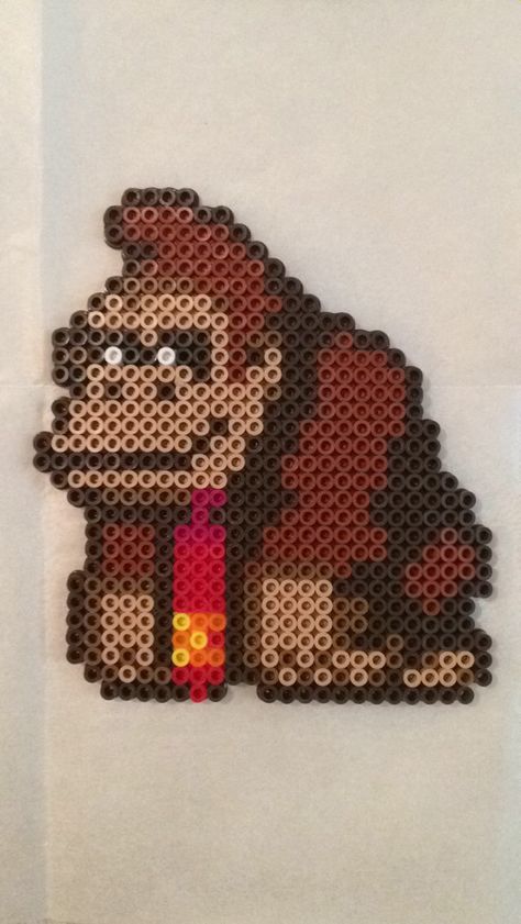 Donkey Kong Perler Bead Donkey Kong, Donkey Kong Perler Bead Patterns, Donkey Kong Perler Beads, Melty Bead Designs, Perler Bead Mario, Geeky Cross Stitch, Pearl Beads Pattern, Art Perle, Fuse Bead Patterns