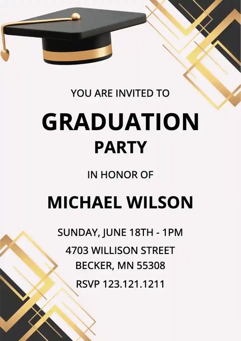 Graduation Party Invitation Ideas, Graduation Invitation Ideas, Free Printable Graduation Invitations, Creative Invitation Design, Graduation Invitation Design, Graduation Invitation Cards, Graduation Party Invitations Templates, Design Motivation, Dinner Invitation Template