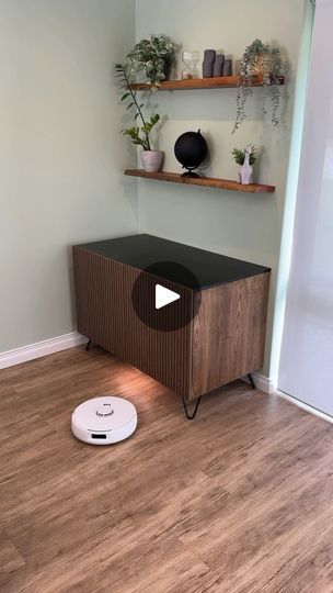 1.2M views · 55K reactions | Building a DIY robot vacuum garage that doubles as a mid-century style cabinet. Featuring the @narwal.australia Narwal Freo X Ultra with top-tier 8200Pa suction power, dirt-sensing mopping, and the world’s first zero-tangling aerodynamics floating brush. Minimal maintenance with an all-in-one base station that cleans and dries the mop heads. I’ve thrown some big messes at it, and it handled them like a champ. It’s way better than our old robot — we actually use it! Setup and mapping were a breeze, and no need to change attachments or mop heads. #narwalau #NarwalFreoXUltra #NarwalRobot #NarwalEOFY | Luke Moore | therenodad · Original audio Robot Vacuum Cabinet, Robot Vacuum Witch Broom, Old Robot, Irobot Roomba Mop, Bar Corner, Cleaning Cabinets, Cleaning Robot, Diy Robot, Irobot Roomba