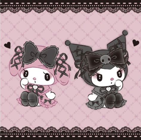 Gothic My Melody, Jirai Kei Widget, Rich Father, My Melody Wallpaper, Goth Wallpaper, Jirai Kei, Lomo Card, Iphone Wallpaper Kawaii, My Melody Kuromi