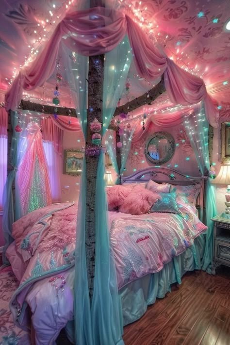 Girls Bedroom Inspiration, Ideas For Girls Bedroom, Girls Bedroom Decor Ideas, Bedroom Wall Decor Ideas, Bedroom On A Budget, Dream Bedroom Inspiration, Girly Apartment Decor, Cute Bedroom Ideas, Pretty Bedroom