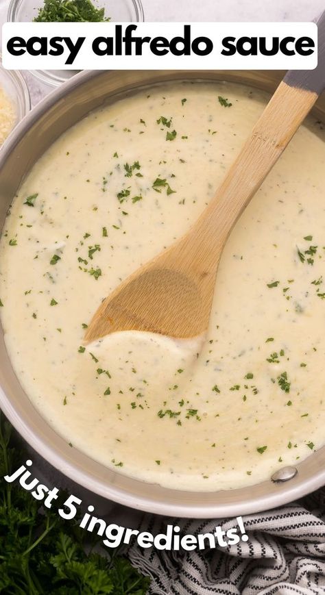 Alfredo Sauce In Crockpot, Classic Alfredo Sauce Recipe, At Home Alfredo Sauce, Homemade Creamy Alfredo Sauce, Single Serving Alfredo Sauce, Simple White Sauce For Pasta, How To Make A Cream Sauce, Alfredo Sauce For A Crowd, Ragu Alfredo Sauce Recipes