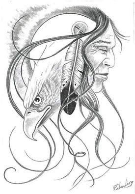 color Dreamcatcher Drawing, Dream Catcher Drawing, Native American Tattoo Designs, Indian Drawing, Native American Drawing, Native American Tattoo, Good Dreams, Native American Tattoos, Eagle Drawing