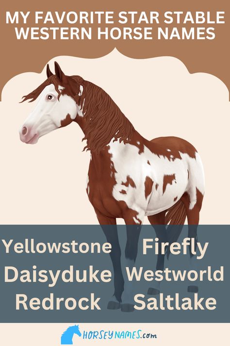 100+ Star Stable Western Horse Names with Generator Star Stable Horse Names, Western Horse Names, Funny Horse Names, Brindle Horse, Irish Horse, Standardbred Horse, American Saddlebred Horses, Star Stable Horses, Canadian Horse