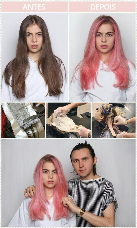 Pink Hair Transformation, Tom Pastel, Short Grunge Hair, Scene Girl, Pastel Pink Hair, Pinterest Hair, Hair Color Pink, Hair Makeover, Rose Hair