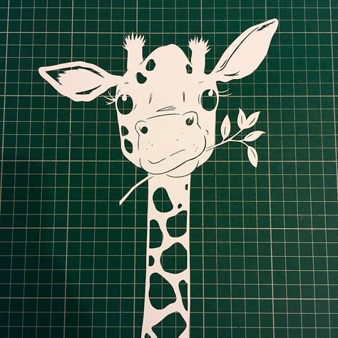 111 Likes, 6 Comments - @thepapernursery on Instagram: “'Ello! #giraffe #giraffes #nomnomnom #wip  #workinprogress #paper #pretty #paperart #papercut…” Drawing Vines, Handmade Illustration, Nursery Artwork, Giraffe Art, Silhouette Stencil, Paper Piecing Patterns, Scroll Saw Patterns, Silhouette Cameo Projects, Paper Cut Art