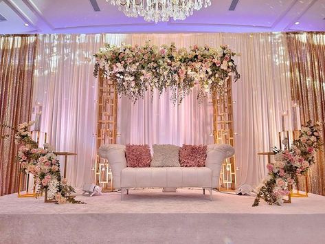 Loza Events on Instagram: "Our setup last night for Sundus & Islam! . . Venue @theterracenj Decor @lozaevents Photo/Video Ladies @masoudstudioproduction Photo/Video men @ammarshots DJ Ladies @zenzuneentertainment Cake @ruksana_culinary . . #lozaevents #weddingdecor #weddingbackdrop #weddingdecoration #weddingflowers #theterracenj #reception #receptiondecor #pinkwedding #blush #pretty #prettywedding" Loza Events, Reception Stage Decoration Backdrops, Reception Stage Decoration, Birthday Greetings Images, Honeymoon Avenue, Reception Stage, Greetings Images, Stage Decoration, Guy Gifs